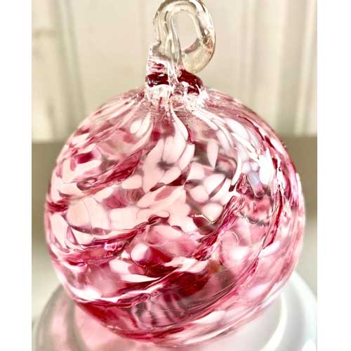 Lady Icicle Ornament Showgirl Blown Glass Hot Pink Feathers Fashion Diva  Holiday